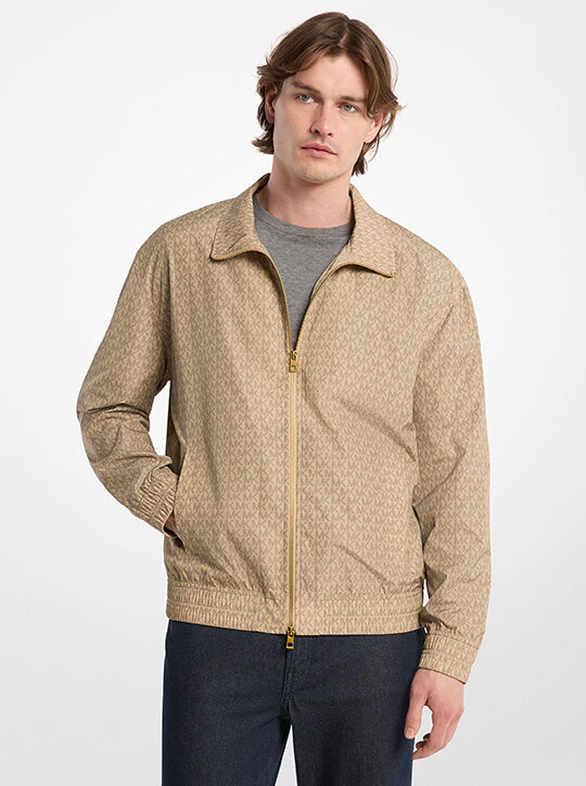Signature Logo Windbreaker Jacket michael kors signature logo windbreaker jacket