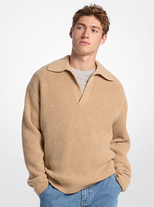 michael kors ribbed wool blend sweater