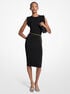 michael kors stretch matte jersey belted dress