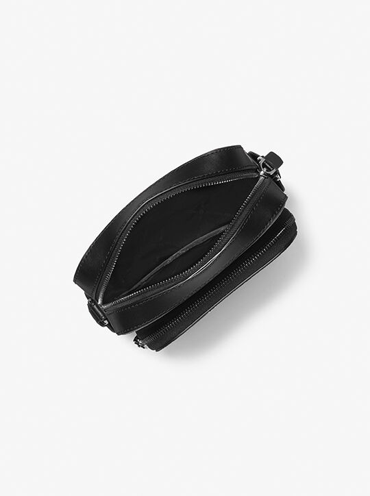 michael kors hudson mini signature logo flight bag