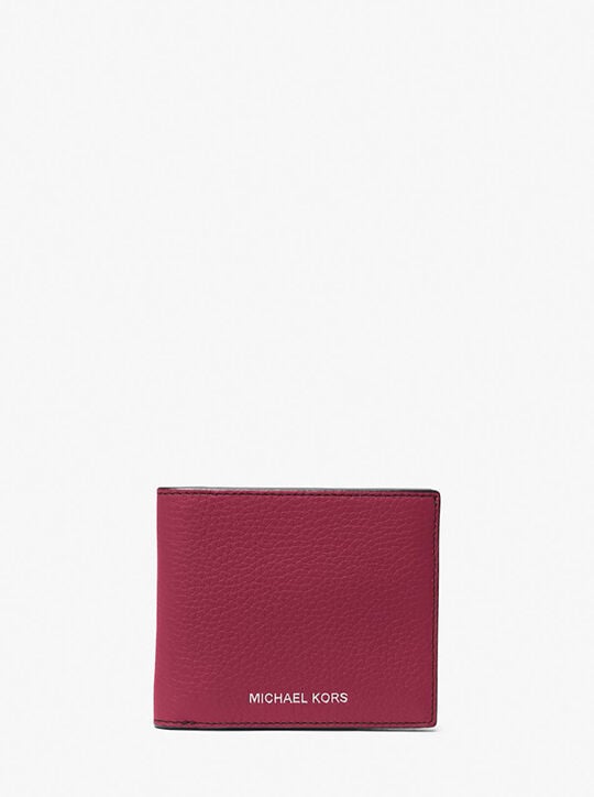 Hudson Pebbled Leather Billfold Wallet michael kors hudson pebbled leather billfold wallet