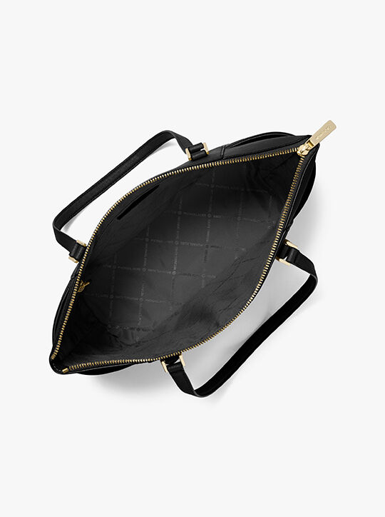 michael kors حقيبة شارلوت كبيرة من جلد سافيانو بسحاب علوي