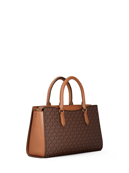 Arden Medium Signature Logo Top-Zip Satchel michael kors arden medium signature logo top zip satchel