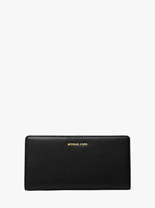 michael kors bryant large pebbled leather snap front wallet