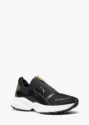 michael kors sami scuba and mesh zip up trainer