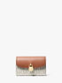 michael kors lyra extra small signature logo trifold wallet
