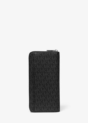 michael kors greyson logo zip around wallet