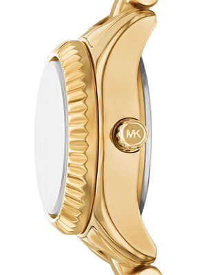michael kors petite lexington pav  gold tone watch and jewelry gift set