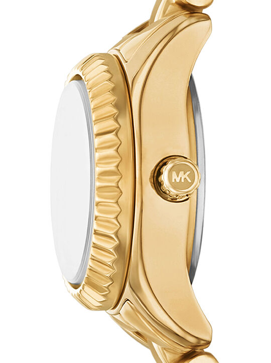michael kors petite lexington pav  gold tone watch and jewelry gift set