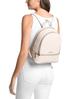 michael kors rhea medium pebbled leather backpack