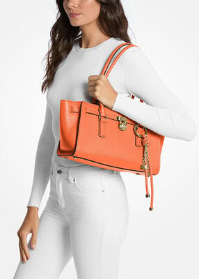 michael kors hamilton moderne small leather satchel