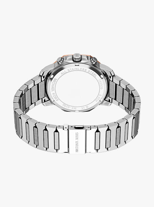 michael kors ساعة مايكل كورس بريسكوت كرونوغراف المصنوعة من الفولاذ المقاوم للصدأ