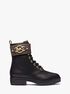 michael kors rory leather and logo combat boot