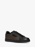michael kors keating logo and leather sneaker