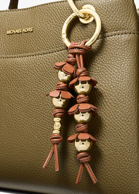 michael kors embellished floral bag charm