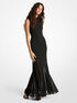 Stretch Knit Combination Maxi Dress michael kors stretch knit combination maxi dress