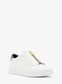 Keaton Logo Embossed Leather Zip-Up Sneaker michael kors keaton logo embossed leather zip up sneaker
