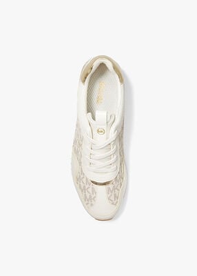 michael kors raina signature logo platform trainer