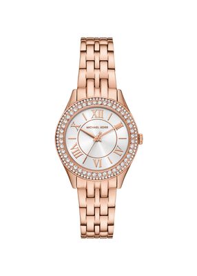 michael kors mini harlowe pav  rose gold tone watch
