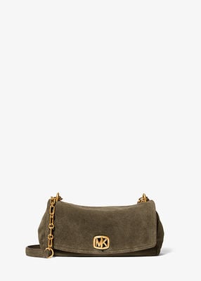 michael kors bryant small suede convertible shoulder bag