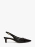 michael kors amara laser cut leather slingback pump