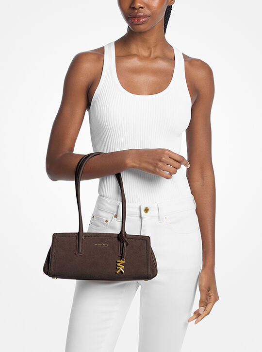 michael kors laila small suede shoulder bag