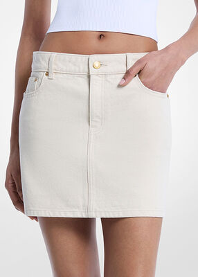 michael kors denim mini skirt