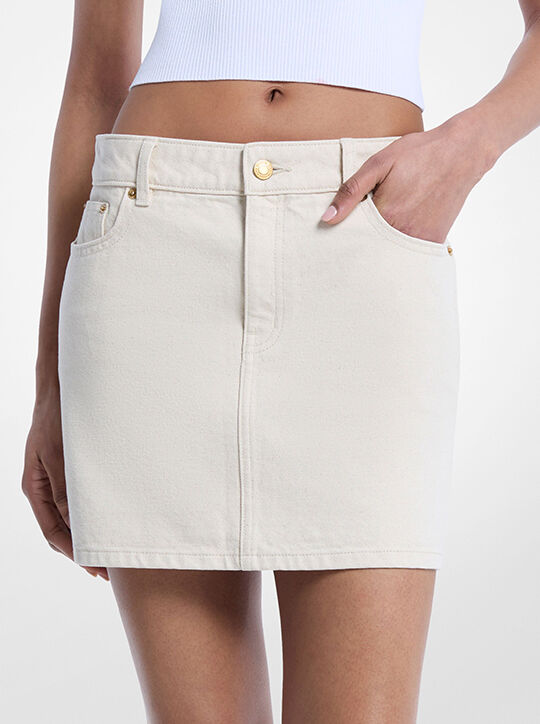 michael kors denim mini skirt