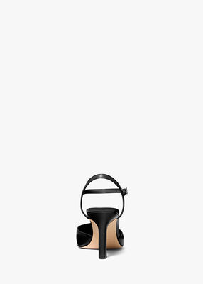 michael kors amara leather mid pump
