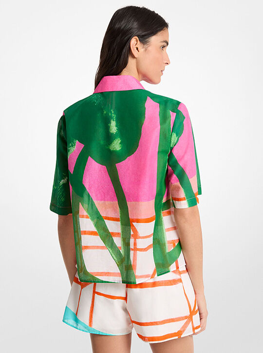 Michael Kors X Christina Zimpel Cotton Lawn Shirt michael kors x christina zimpel cotton lawn shirt