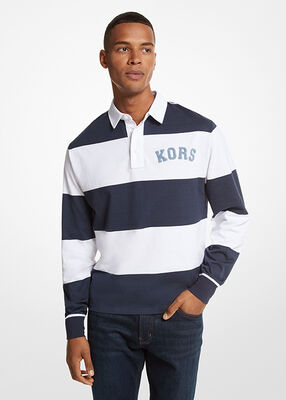 Striped Cotton Rugby Polo