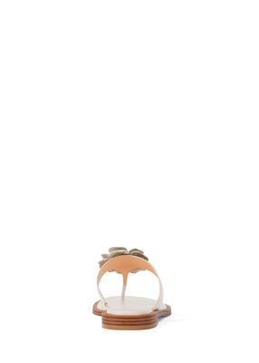 michael kors callie embellished signature logo trim thong sandal