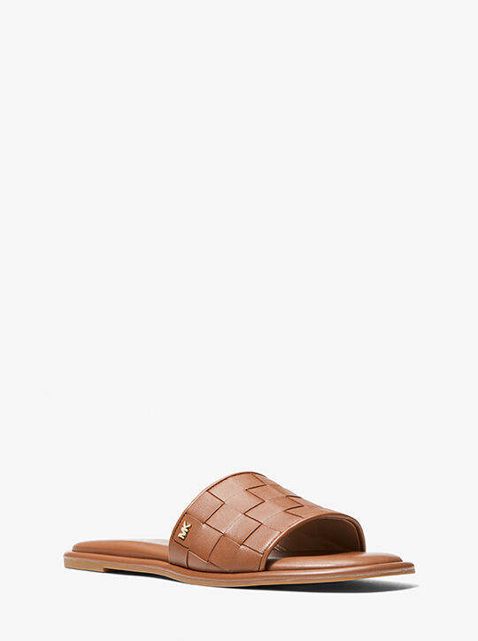 Hayworth Woven Leather Slide Sandal