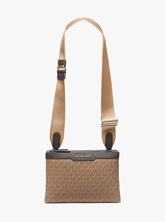 michael kors hudson signature logo crossbody bag