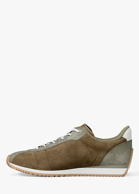 michael kors rhodes color block suede trainer