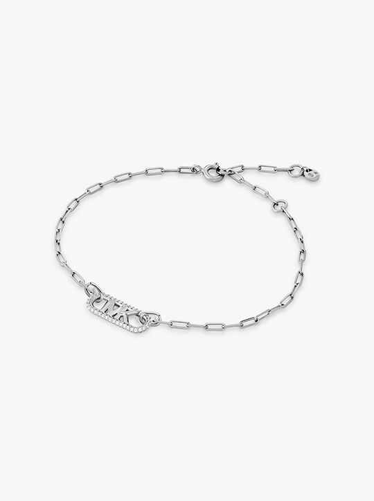 Michael Kors Sterling Silver Pavé Empire Link Chain Bracelet michael kors sterling silver pav empire link chain bracelet