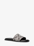 Hayworth Empire Logo Jacquard Slide Sandal michael kors hayworth empire logo jacquard slide sandal