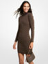 Logo Jacquard Mock Neck Dress michael kors logo jacquard mock neck dress