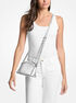 michael kors athena small metallic leather convertible clutch