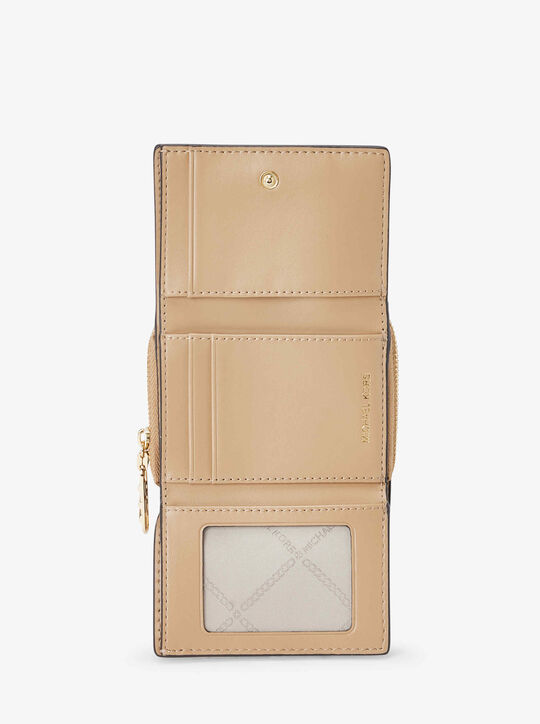 michael kors empire small pebbled leather tri fold wallet