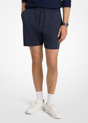 michael kors logo pocket cotton blend shorts