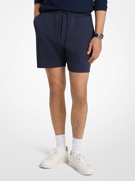michael kors logo pocket cotton blend shorts