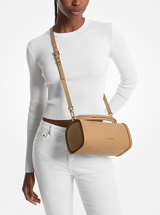 Orchard Small Leather Barrel Crossbody Bag michael kors orchard small leather barrel crossbody bag