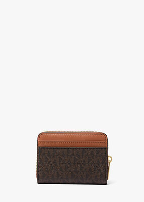 michael kors jet set travel medium logo zip around card case