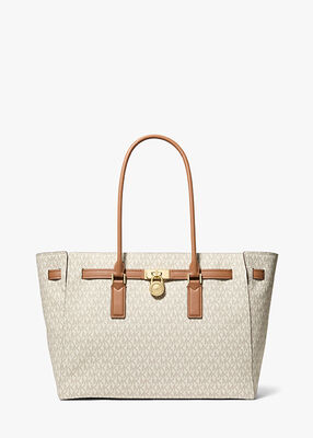 michael kors hamilton moderne large signature logo tote bag