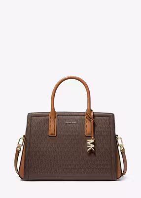 michael kors حقيبة ليلى متوسطة الحجم بشعار مميز