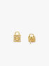 Precious Metal-Plated Sterling Silver Lock Pavé Stud Earrings michael kors precious metal plated sterling silver lock pav stud earrings