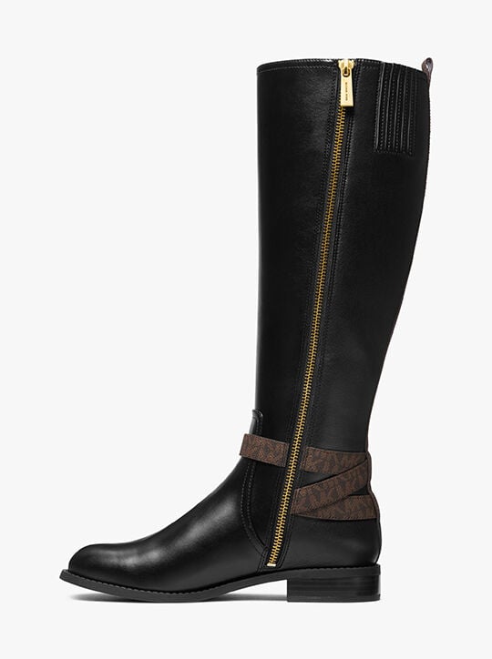 Reed Faux Leather and Logo Boot michael kors reed faux leather and logo boot