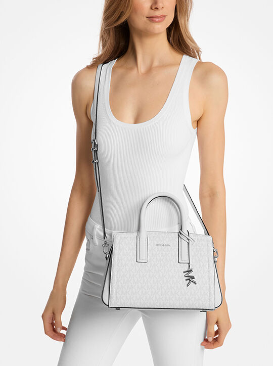 Laila Small Signature Logo Satchel michael kors laila small signature logo satchel