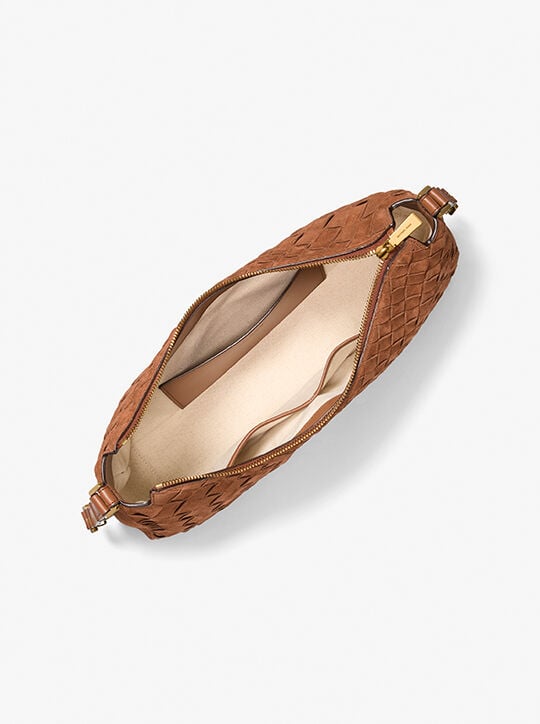 Nolita Medium Hand-Woven Suede Shoulder Bag michael kors nolita medium hand woven suede shoulder bag